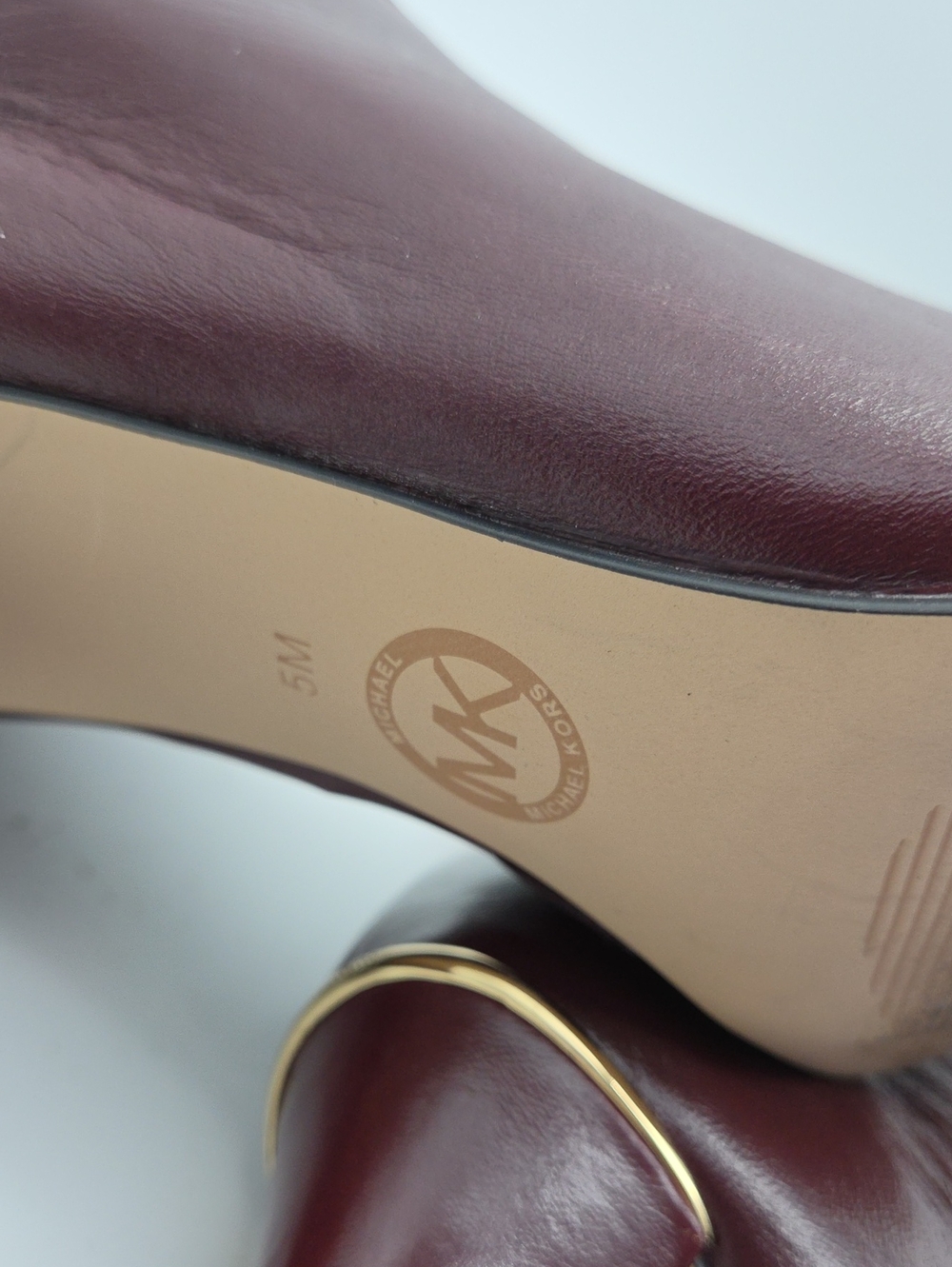 Michael Kors Oxblood Rosalyn Tall Knee High Leather Boots Size 5 - Picture 10 of 14